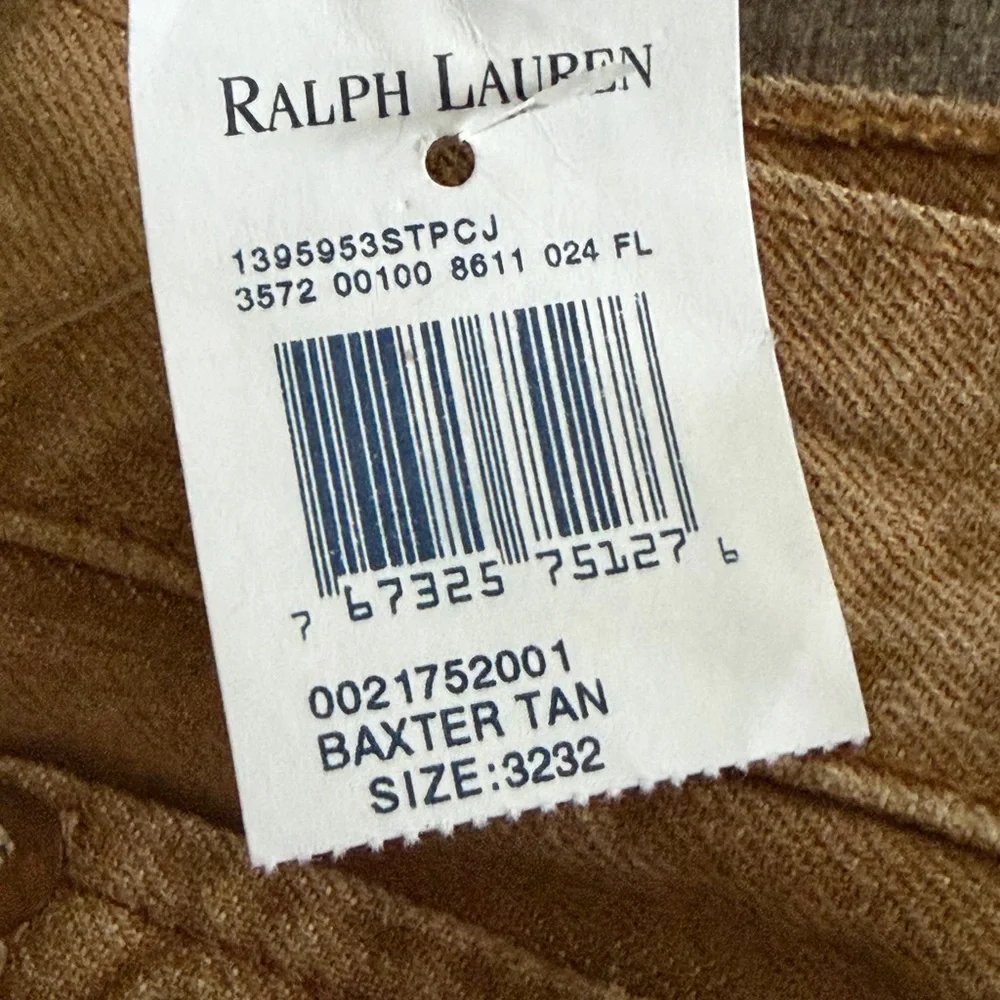 NWT Polo Ralph Lauren Classic Fit Baxter Tan 867 Jeans Size 32x32 - Picture 12 of 16